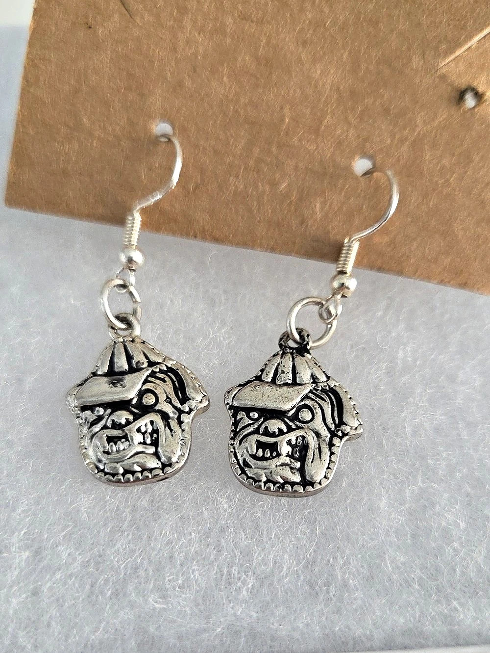 Silver-Tone Novelty Earrings Like New